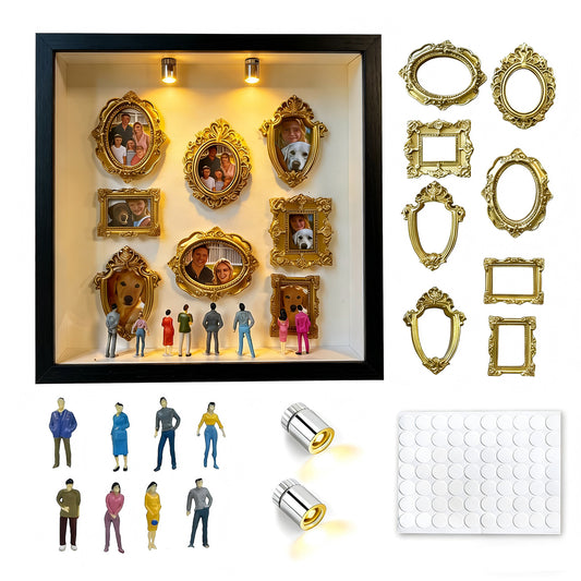 Custom Pet Memorial Miniature Museum | Light-Up Shadow Box Gallery with Mini Figures