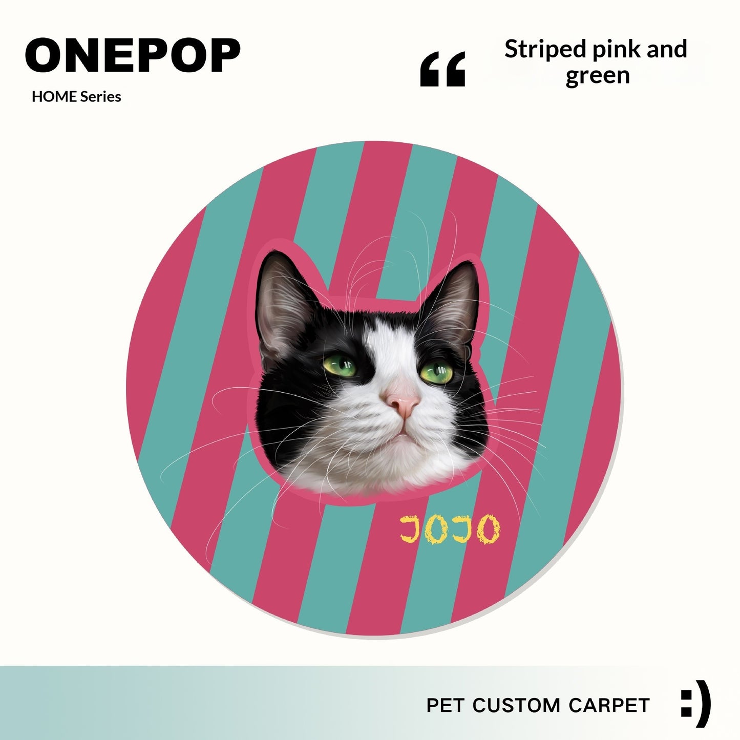 Custom Pet Portrait Tufted Round Carpet Cozy Home Decor