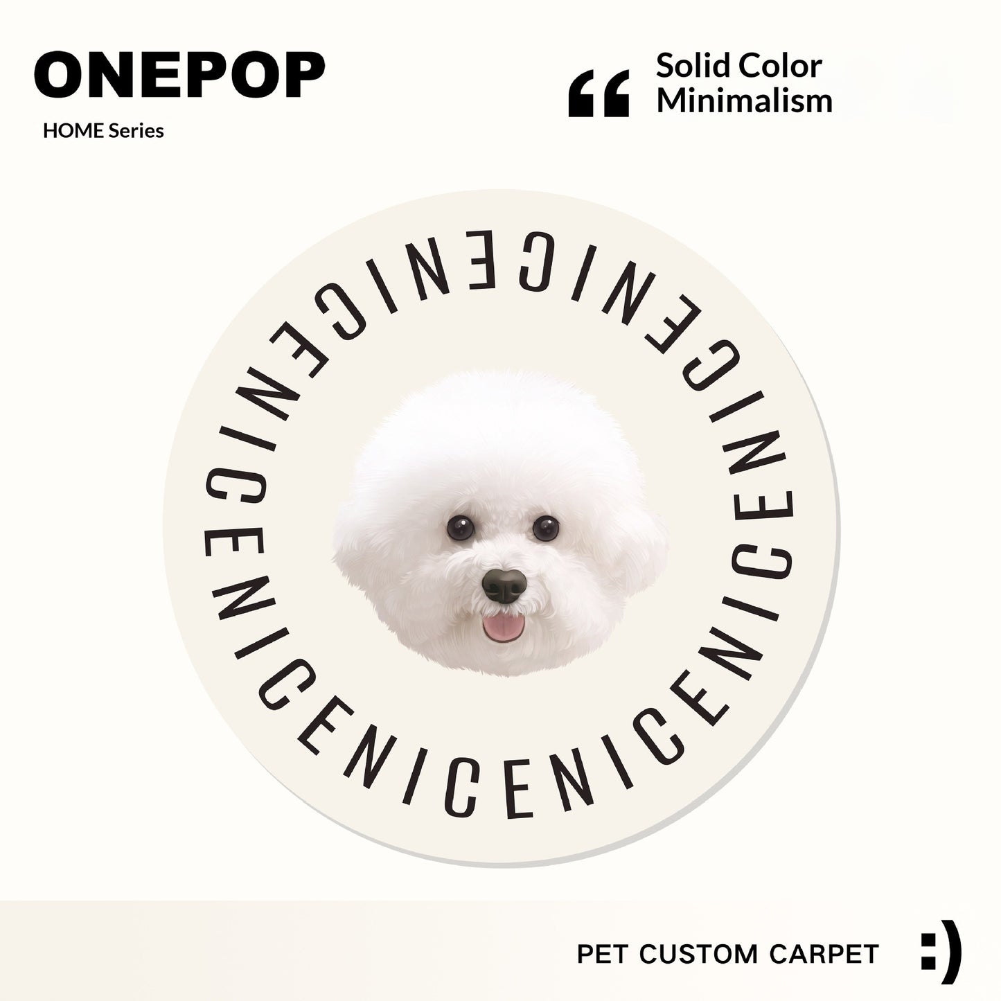 Custom Pet Portrait Tufted Round Carpet Cozy Home Decor