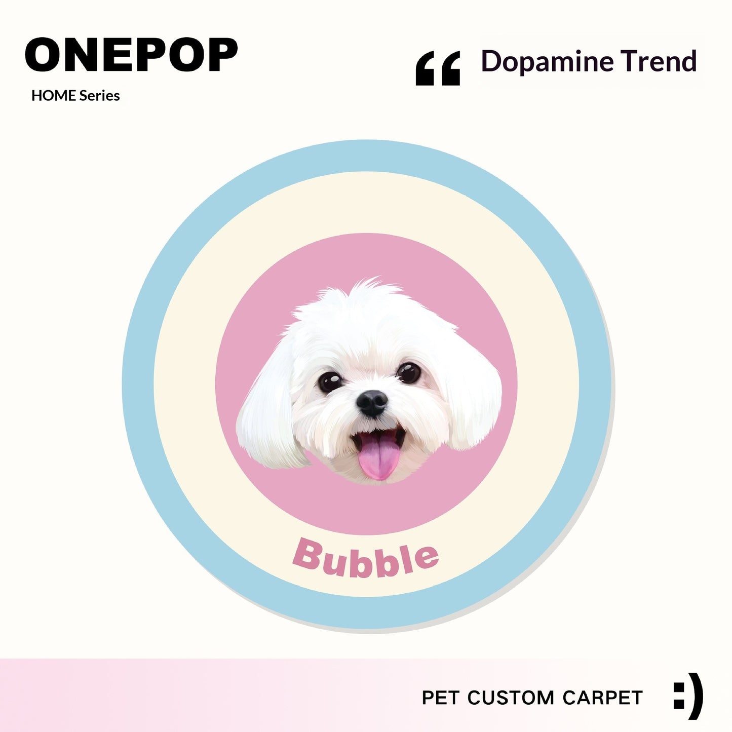 Custom Pet Portrait Tufted Round Carpet Cozy Home Decor