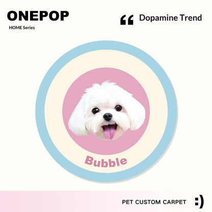 Custom Pet Portrait Tufted Round Carpet Cozy Home Decor