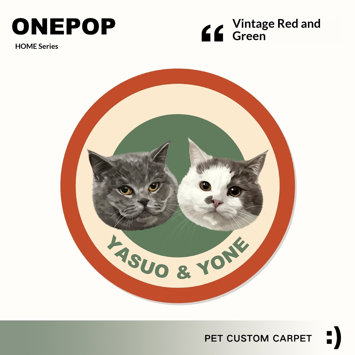 Custom Pet Portrait Tufted Round Carpet Cozy Home Decor