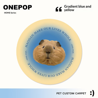 Custom Pet Portrait Tufted Round Carpet Cozy Home Decor