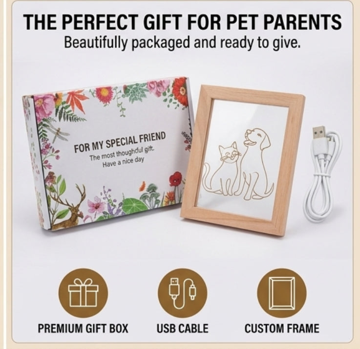 E-commerce acrylic lamp, photo frame night light, creative gift, kids gift, valentine's day couple gift