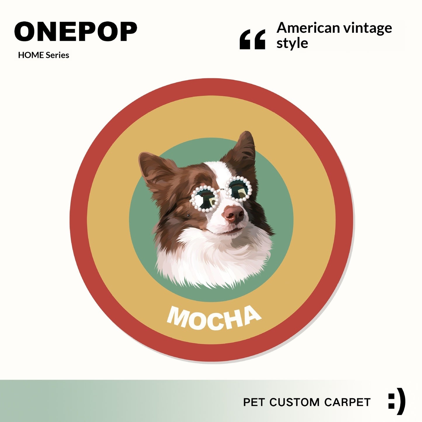 Custom Pet Portrait Tufted Round Carpet Cozy Home Decor