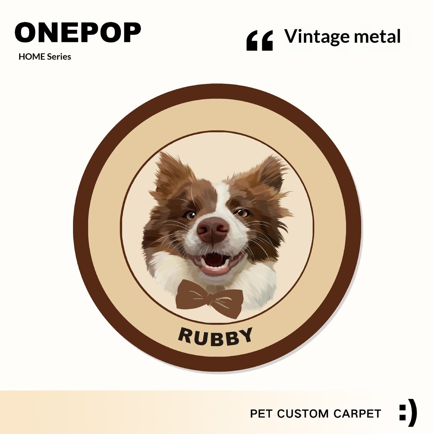 Custom Pet Portrait Tufted Round Carpet Cozy Home Decor