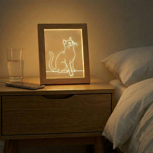 E-commerce acrylic lamp, photo frame night light, creative gift, kids gift, valentine's day couple gift