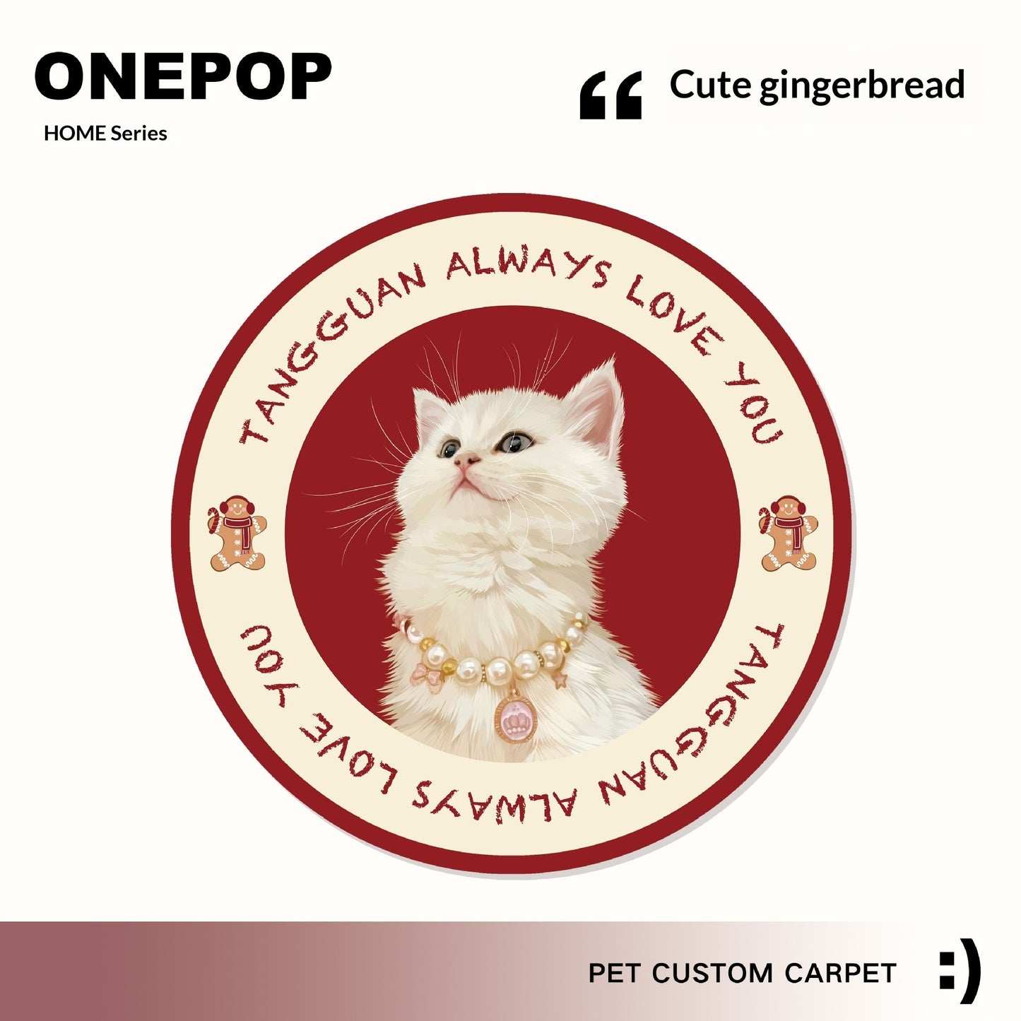 Custom Pet Portrait Tufted Round Carpet Cozy Home Decor