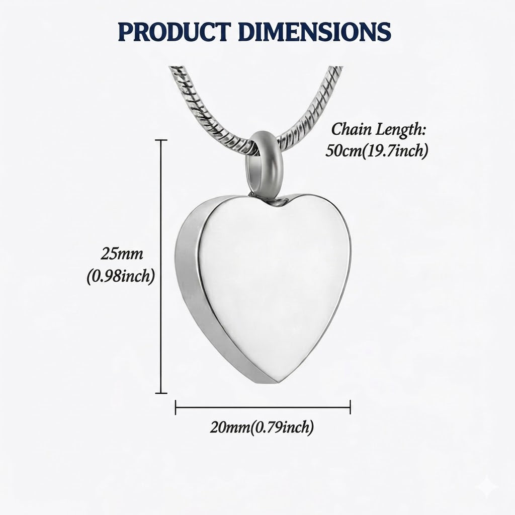 Eternal Love Pet Memorial Pendant Necklace - Custom Heart Birthstone Keepsake Jewelry