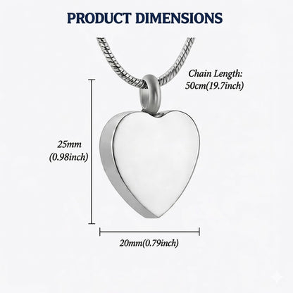 Eternal Love Pet Memorial Pendant Necklace - Custom Heart Birthstone Keepsake Jewelry