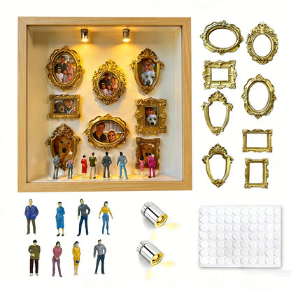 Custom Pet Memorial Miniature Museum | Light-Up Shadow Box Gallery with Mini Figures