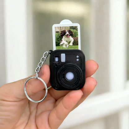 Personalized "Always With Me" Mini Polaroid Pet Keychain | Custom Photo Insert Camera Keepsake | Heartfelt Portable Pet Memorial & Sympathy Gift
