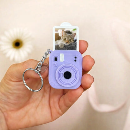 Personalized "Always With Me" Mini Polaroid Pet Keychain | Custom Photo Insert Camera Keepsake | Heartfelt Portable Pet Memorial & Sympathy Gift