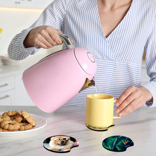 Custom Sublimation Neoprene Car Cup Holder Coasters | DIY Personalized Blank Coasters with Finger Notch for Easy Removal - Bulk Set