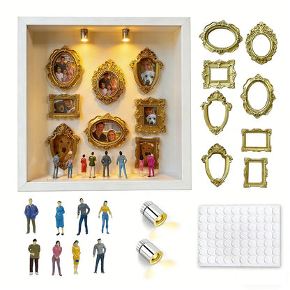 Custom Pet Memorial Miniature Museum | Light-Up Shadow Box Gallery with Mini Figures