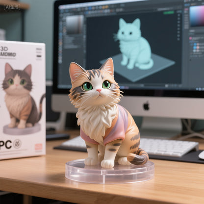 Custom 3D-Printed Pet Figurine | Personalized Lifelike Animal Miniature from Your Photo | Bespoke Pet Memorial Statue & Keepsake