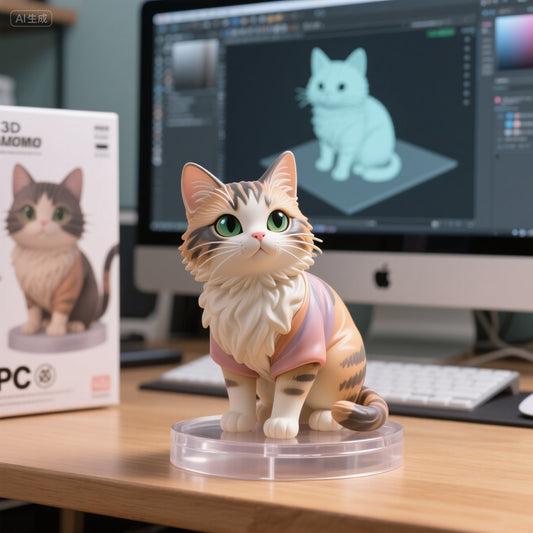 Custom 3D-Printed Pet Figurine | Personalized Lifelike Animal Miniature from Your Photo | Bespoke Pet Memorial Statue & Keepsake