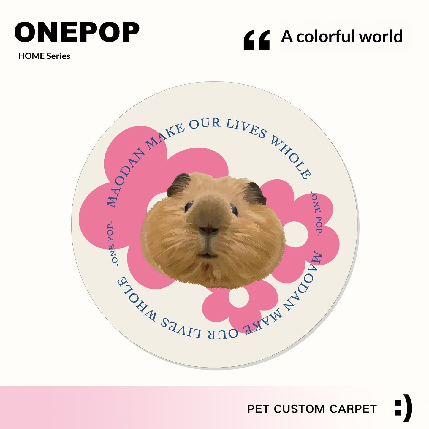 Custom Pet Portrait Tufted Round Carpet Cozy Home Decor