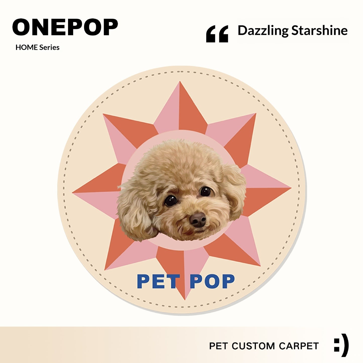 Custom Pet Portrait Tufted Round Carpet Cozy Home Decor