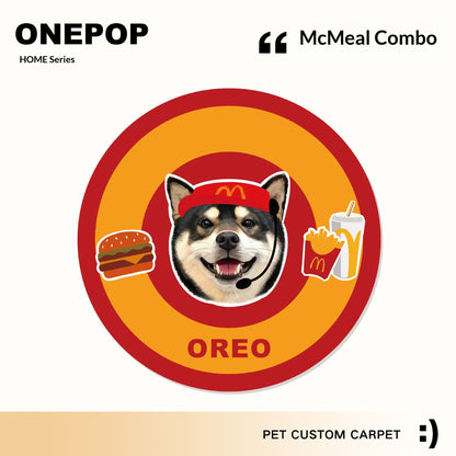 Custom Pet Portrait Tufted Round Carpet Cozy Home Decor