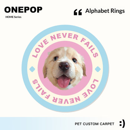 Custom Pet Portrait Tufted Round Carpet Cozy Home Decor
