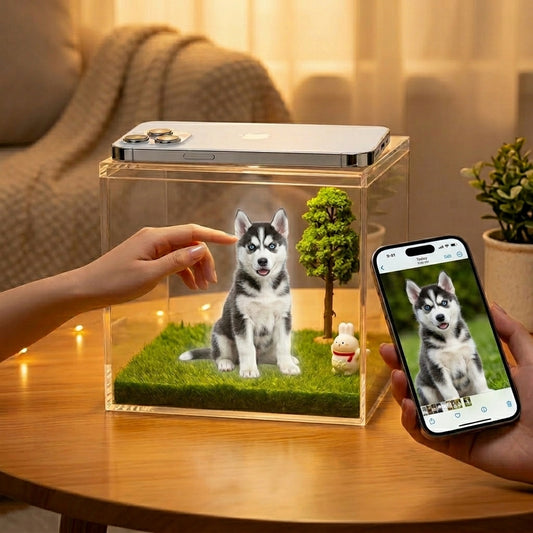 3D Pet Holographic Projection Box - Digital Pet Portrait Souvenir