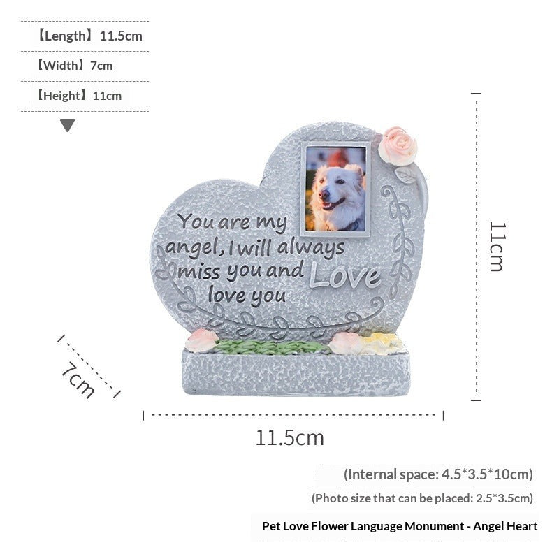 Creative Resin Pet Memorial Ornament - Angel Pet Sculpture & Remembrance Statue