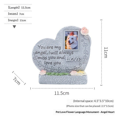 Creative Resin Pet Memorial Ornament - Angel Pet Sculpture & Remembrance Statue