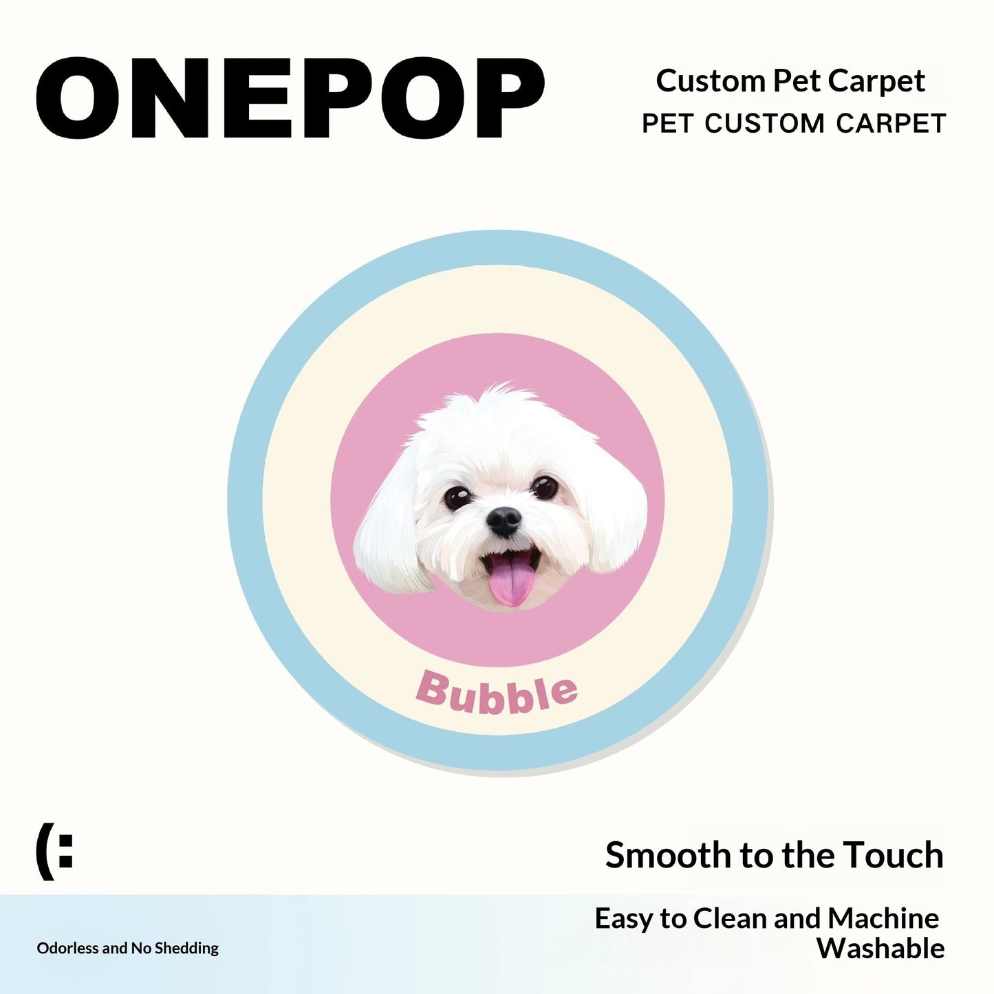 Custom Pet Portrait Tufted Round Carpet Cozy Home Decor