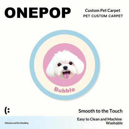 Custom Pet Portrait Tufted Round Carpet Cozy Home Decor