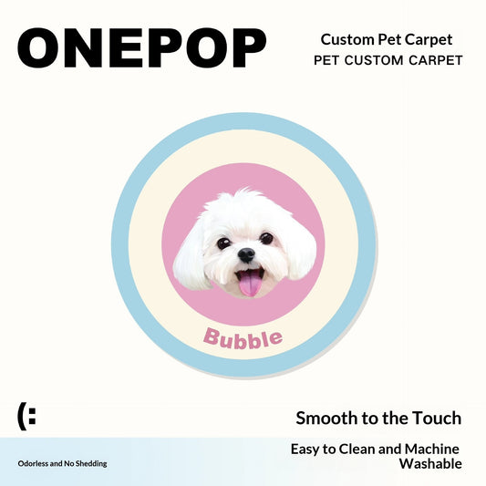 Custom Pet Portrait Tufted Round Carpet Cozy Home Decor